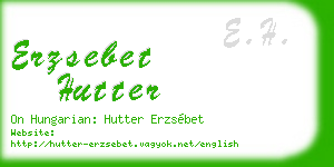 erzsebet hutter business card